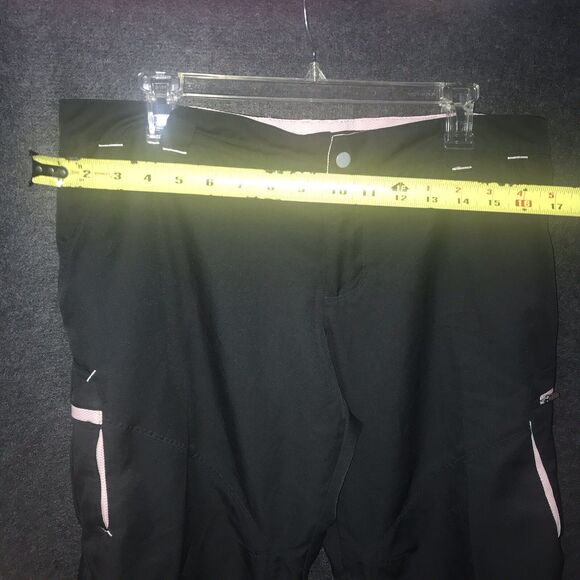Nike Fit Dry Capri Crop Pants Large Utility Women’s Cargo Pockets Black Pink Zip - Picture 7 of 12